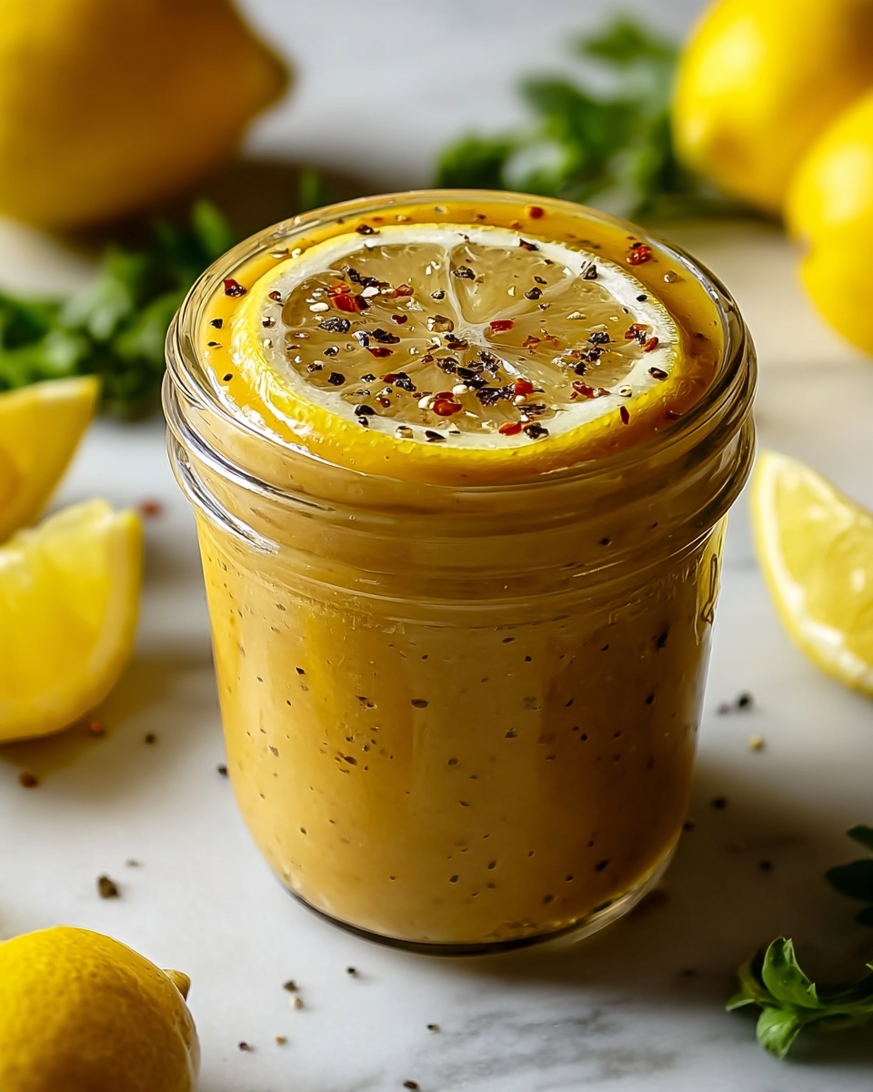 Easy Homemade Lemon Vinaigrette Dressing in a Jar Recipe - Recipe Image