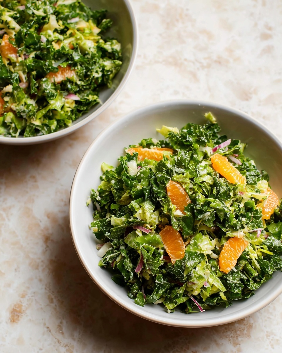 Shredded Kale and Brussels Sprouts Salad Recipe - Recipe Image