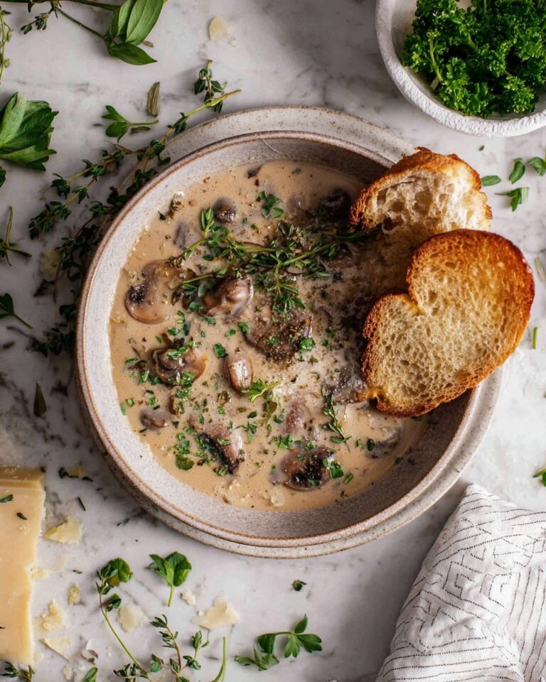 Loaded Creamy Mushroom Soup Recipe
