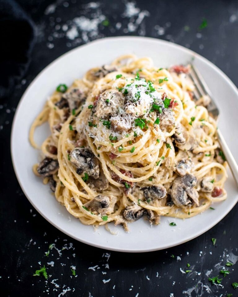 Pasta with Pancetta, Mushrooms, and Garlic Recipe