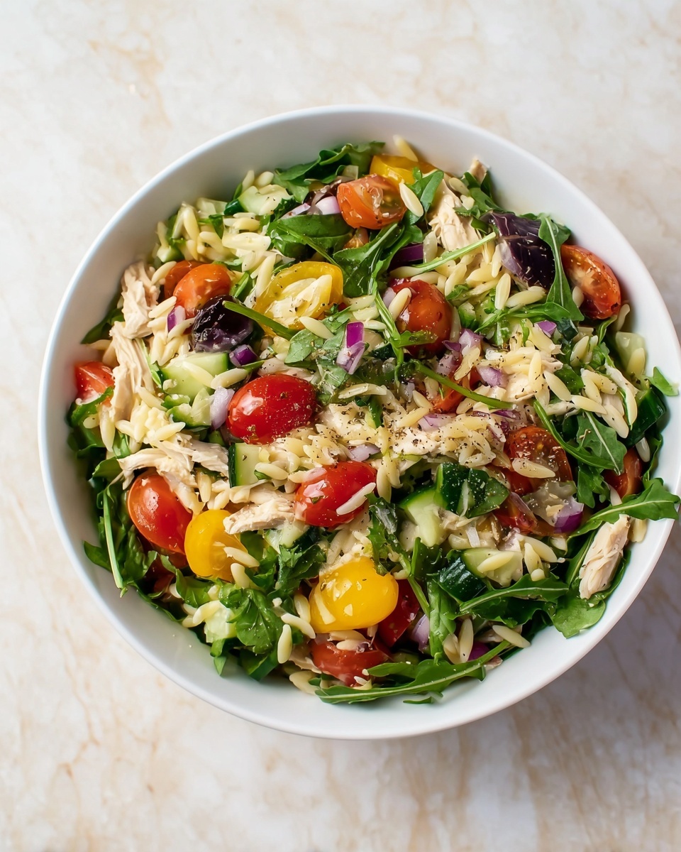 Lemon Orzo Salad with Chicken Recipe - Recipe Image