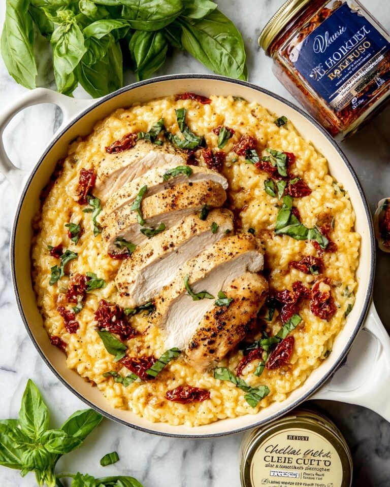 Easy Sun-Dried Tomato, Basil, and Chicken Risotto Recipe