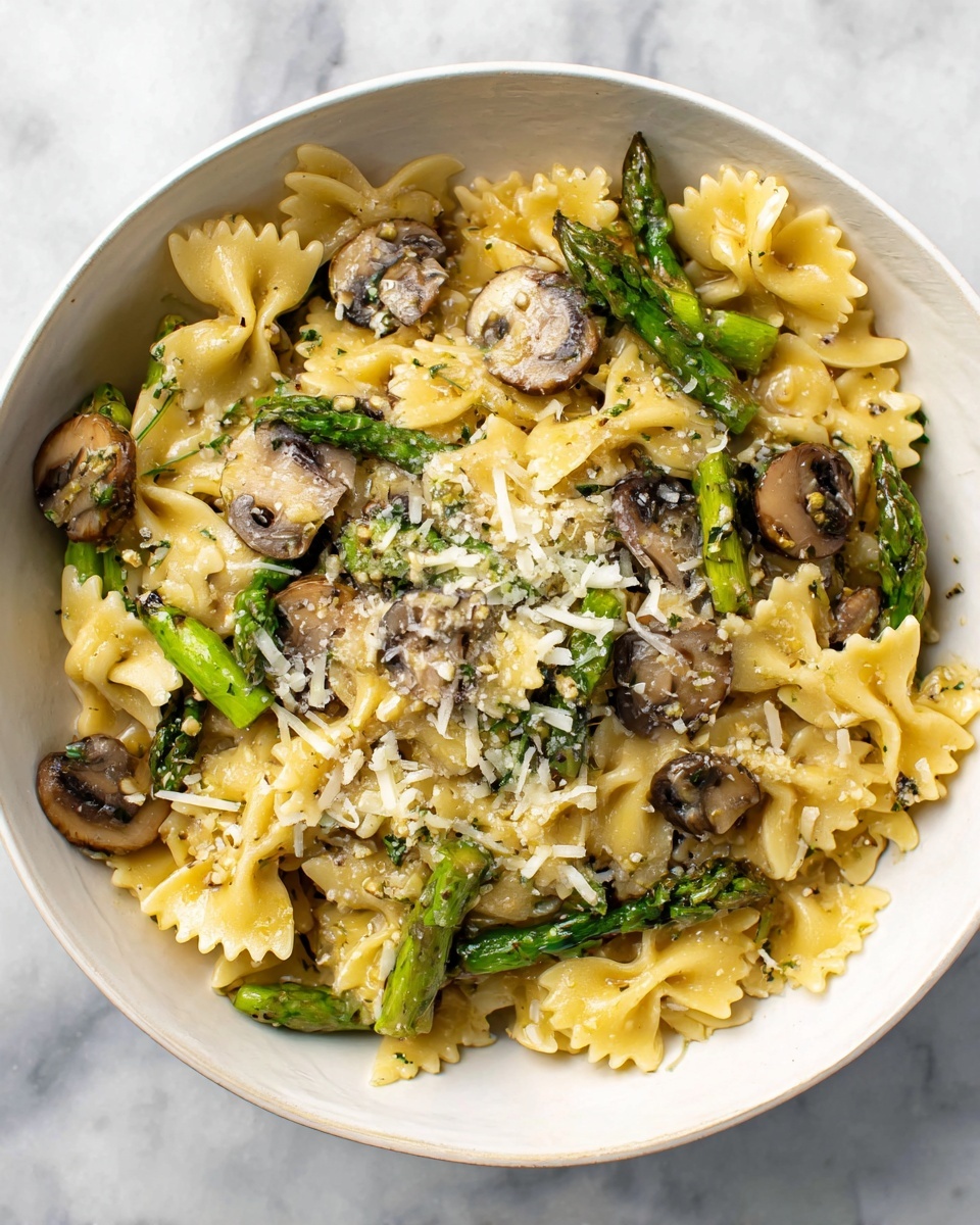 Asparagus and Mushroom Pasta Recipe - Recipe Image