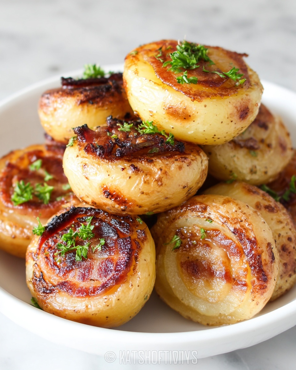 Roasted Potatoes Stuffed with Bacon and Butter Recipe - Recipe Image