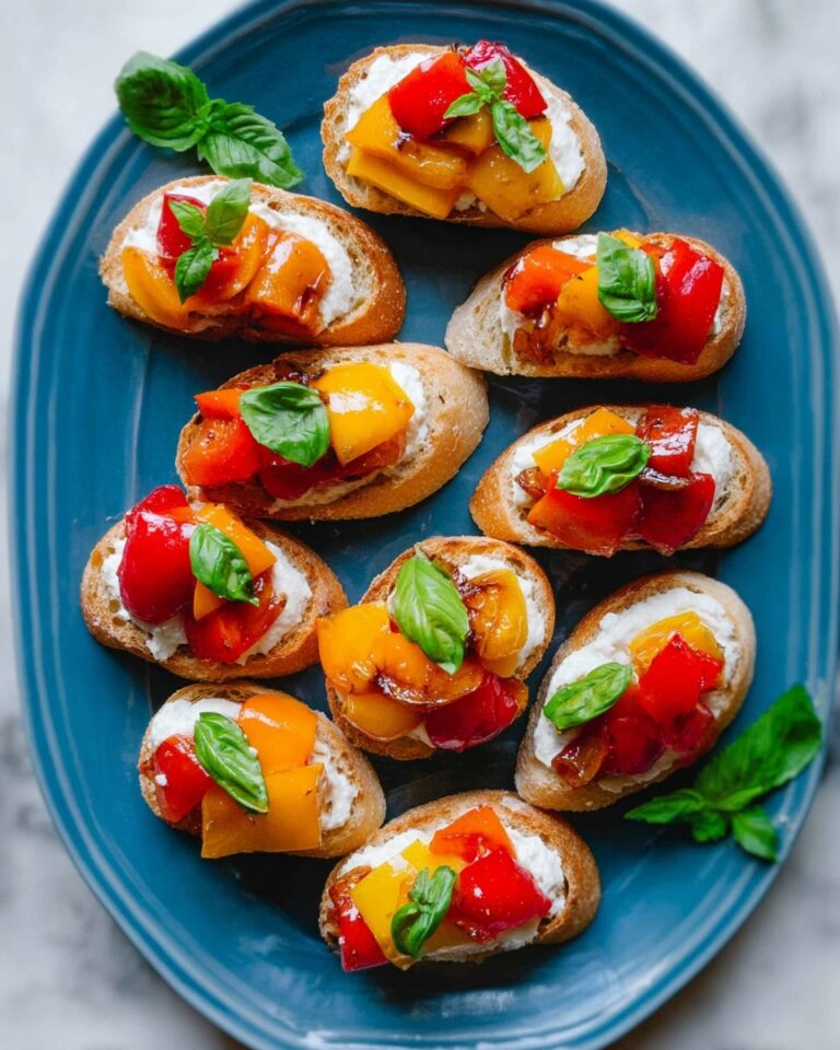 Roasted Pepper Bruschetta Recipe