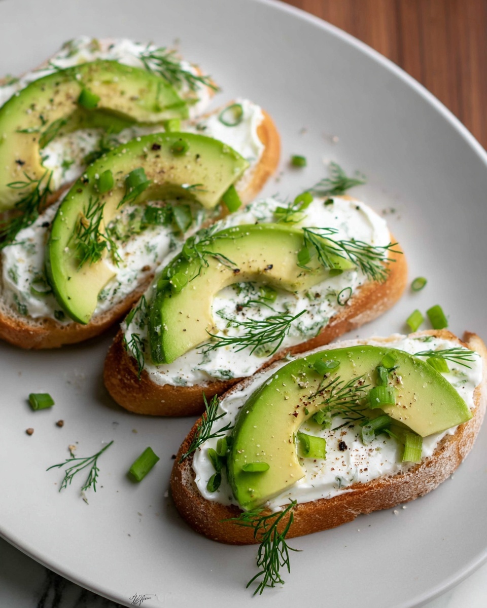 Garlic Herb Cream Cheese and Avocado Canapés Recipe - Recipe Image