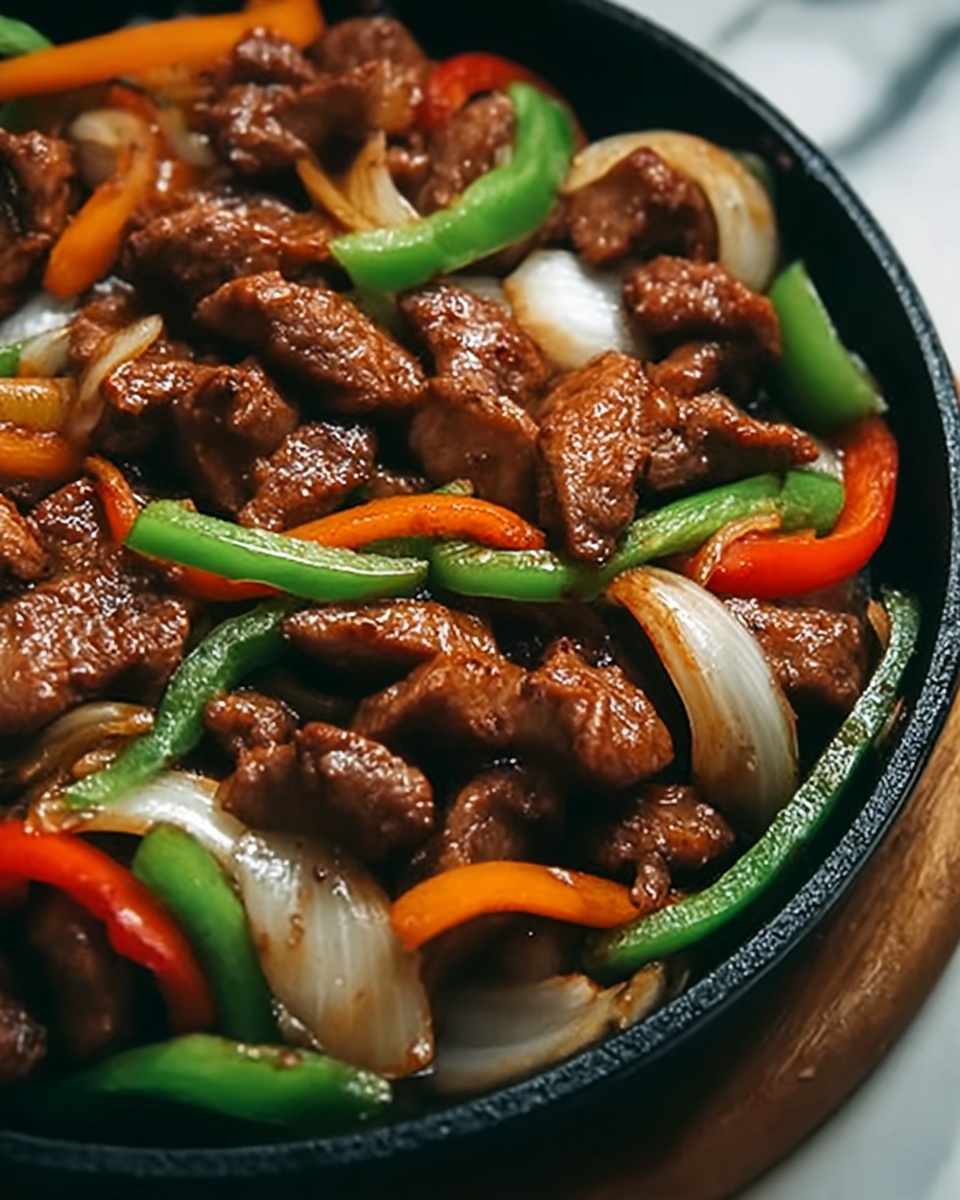 Flavor-Packed Chinese Pepper Steak with Onions Recipe - Recipe Image