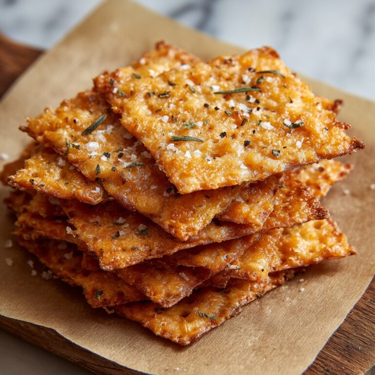 Crispy Sourdough Cheddar Crackers (Savory, Tangy & Zero-Waste) Recipe