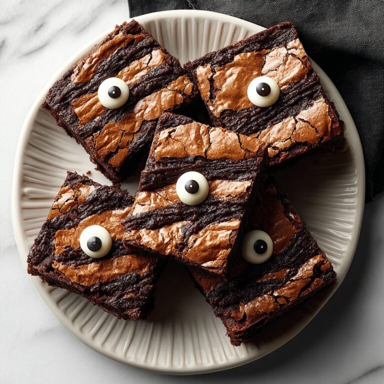 Decadent Baked Mummy Brownies with Rich Chocolate Recipe