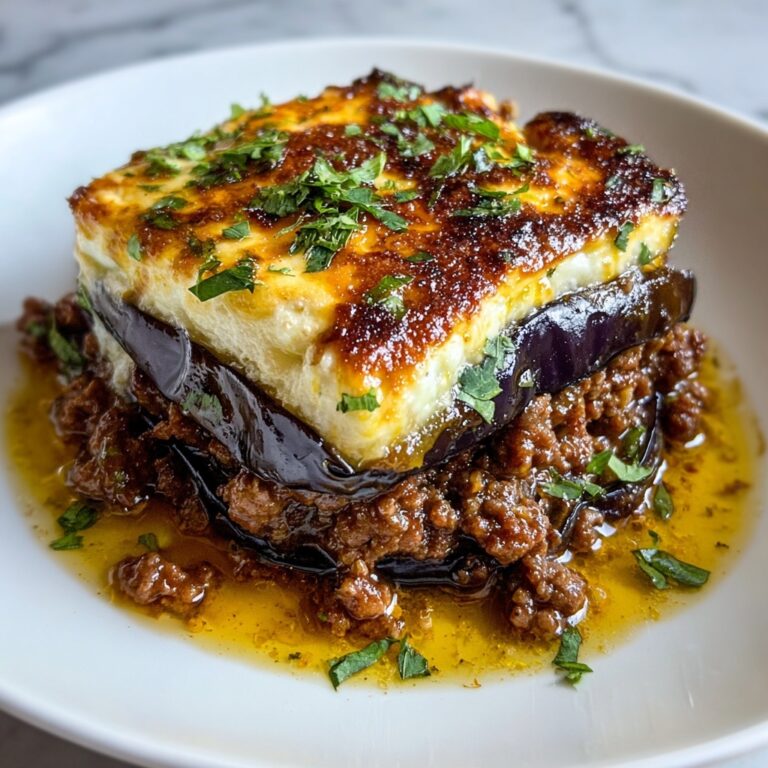 Authentic Baked Greek Moussaka with Spiced Lamb Recipe