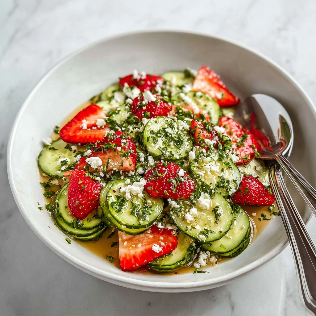 Strawberry Cucumber Salad with Feta, Mint, and Basil Recipe - Recipe Image