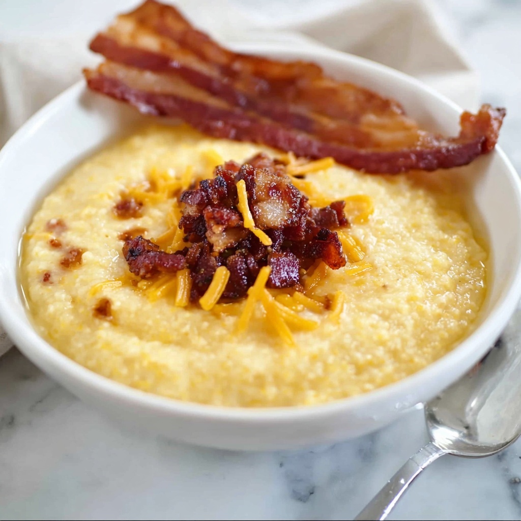 Southern Crock-Pot Easy Cheesy Grits Recipe - Recipe Image