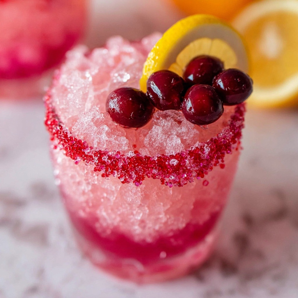 Sparkling Christmas Cranberry Lemonade Slush Recipe - Recipe Image