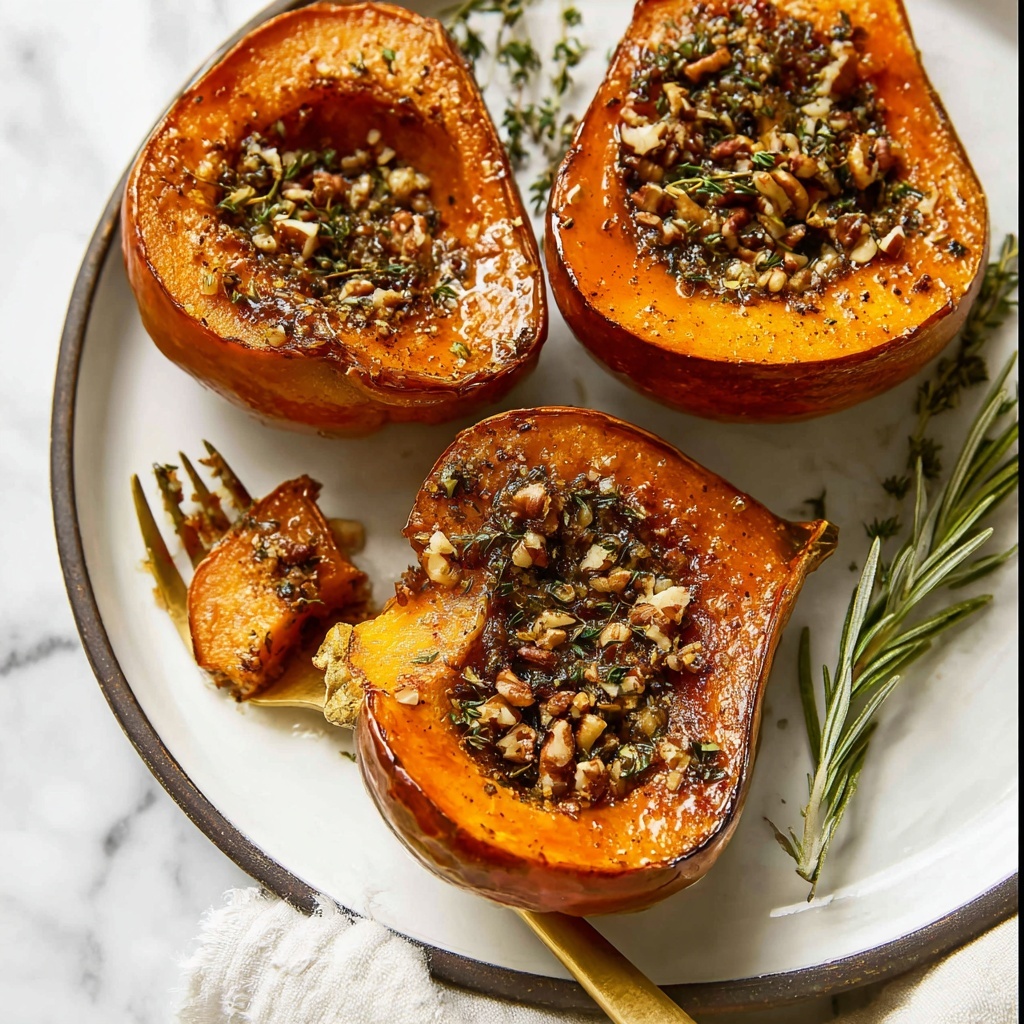 Roasted Honeynut Squash with Herbs, Pecans, and Parmesan Recipe - Recipe Image