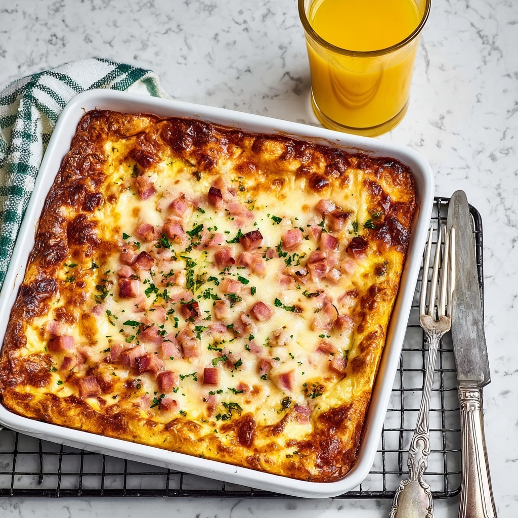 Ham and Cheese Breakfast Casserole Recipe - Recipe Image