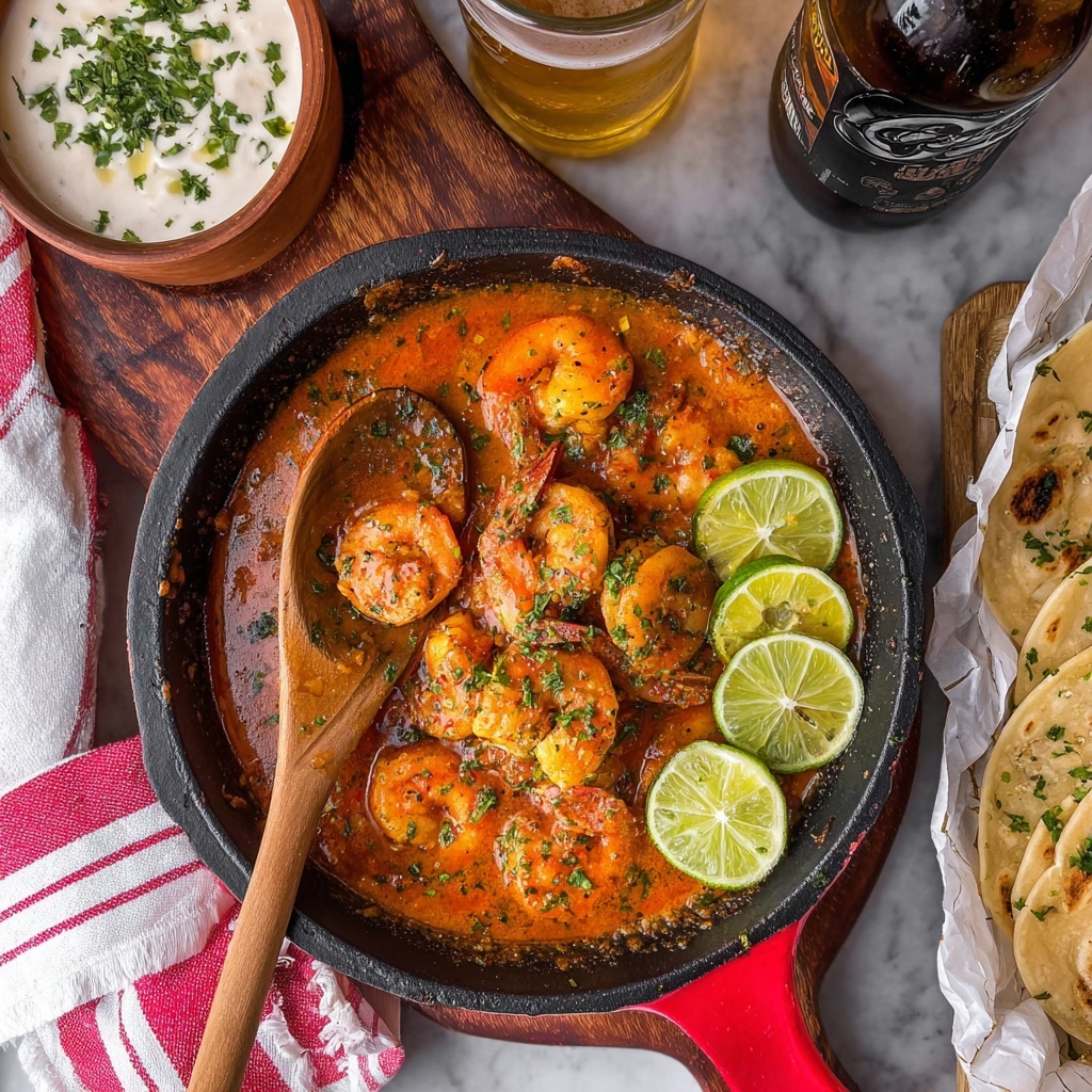 Skillet Chipotle Shrimp with Corn Tortillas and Fresh Toppings Recipe - Recipe Image
