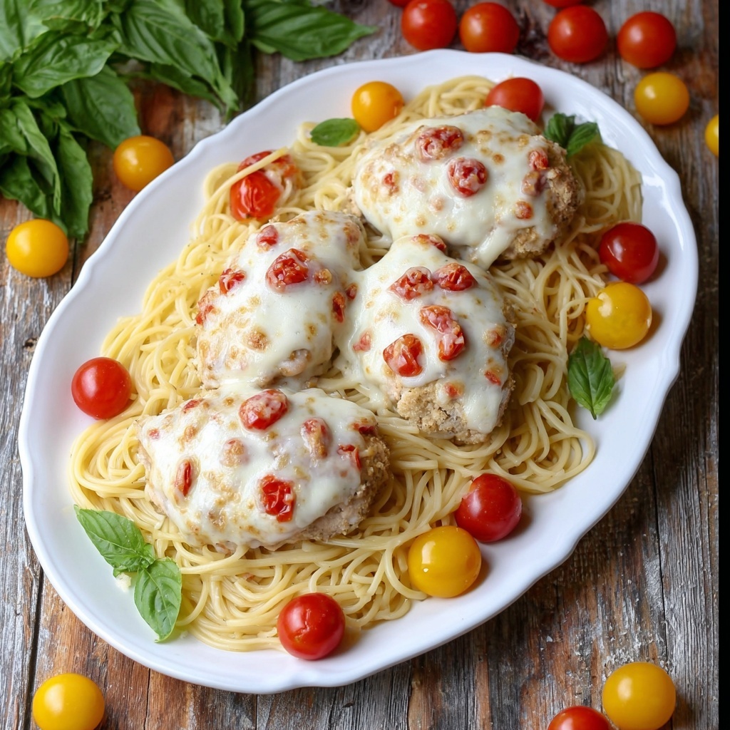 Cheesy Bruschetta Chicken Bake Recipe - Recipe Image