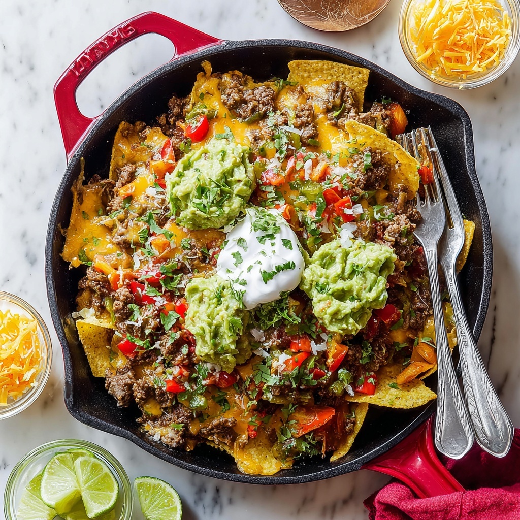 Skillet Steak Fajita Nachos Recipe - Recipe Image