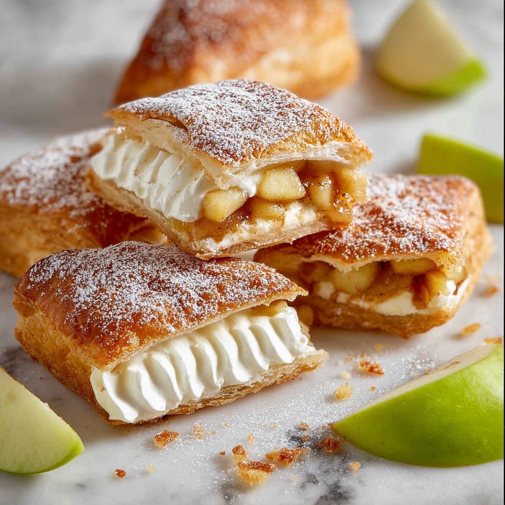 Apple Turnovers with Cream Filling Recipe - Recipe Image