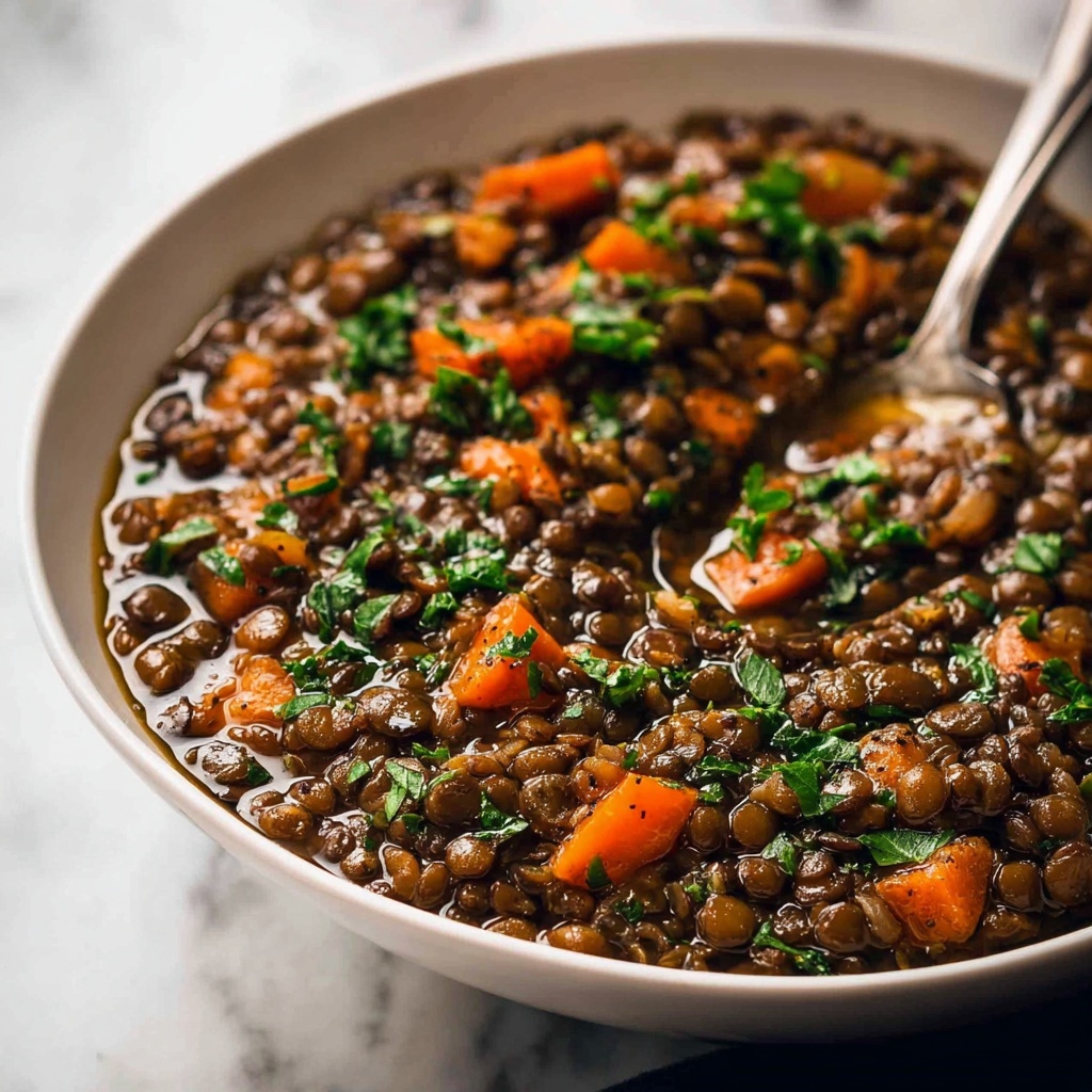Lentil Ragout – French Puy Lentil Side Dish Recipe - Recipe Image