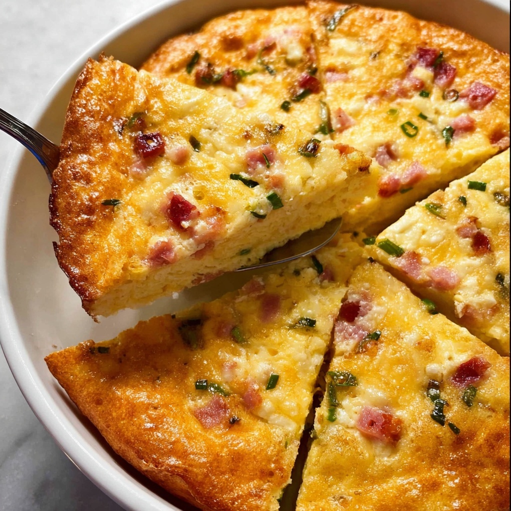 Crustless Ham and Cheese Quiche Recipe - Recipe Image