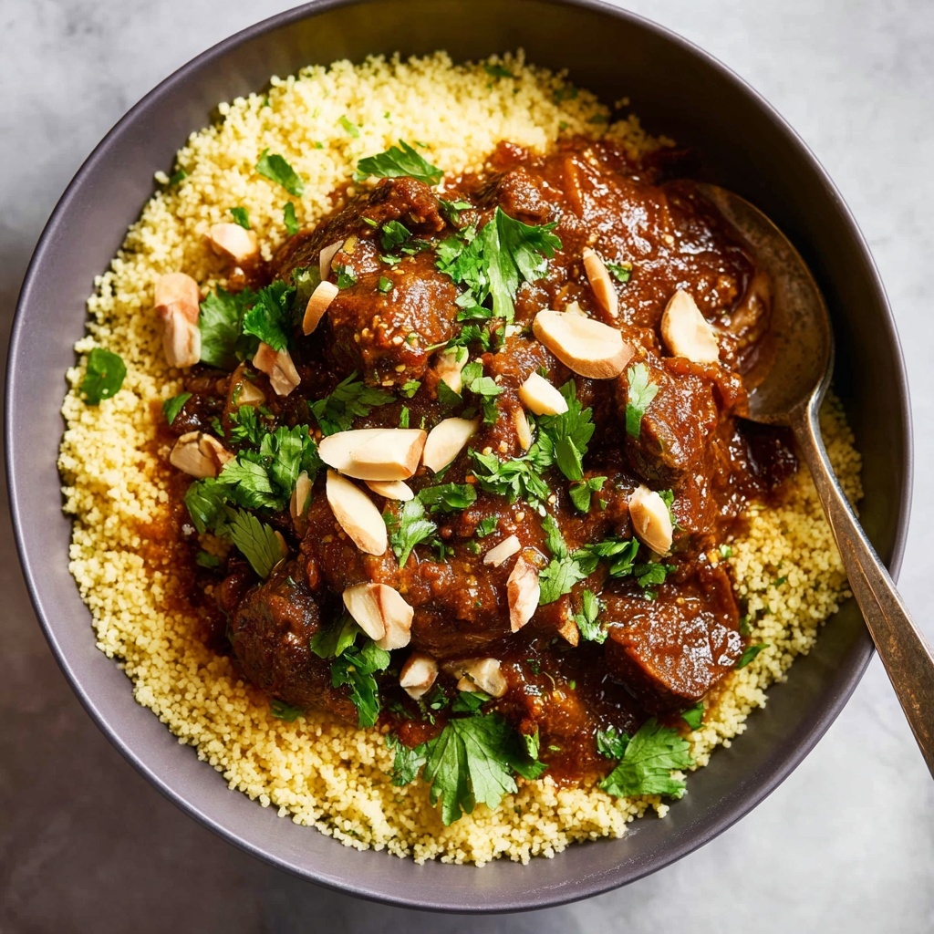 Lamb Tagine with Apricots and Spiced Couscous Recipe - Recipe Image