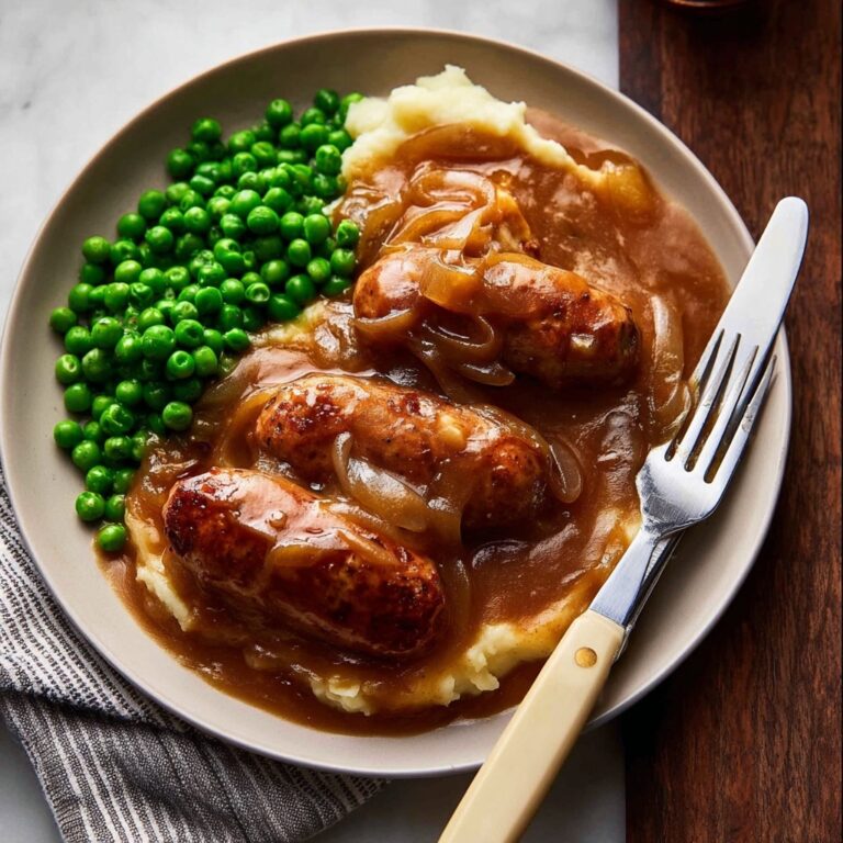 Bangers & Mash with Onion Gravy Recipe