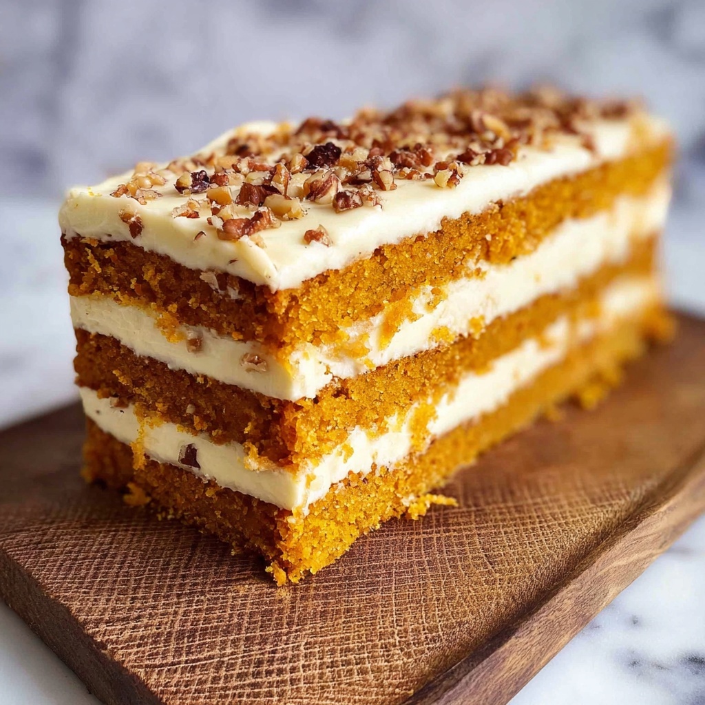 A Very Big Pumpkin Layer Cake with Toffee Pecans and Cream Cheese Frosting Recipe - Recipe Image