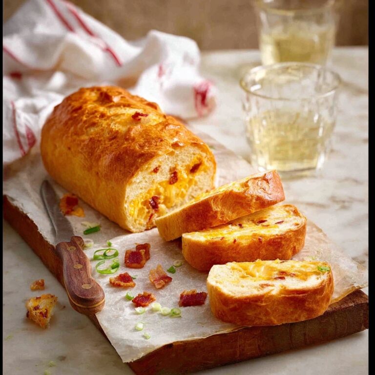 Cheese and Bacon Bread Boats Recipe