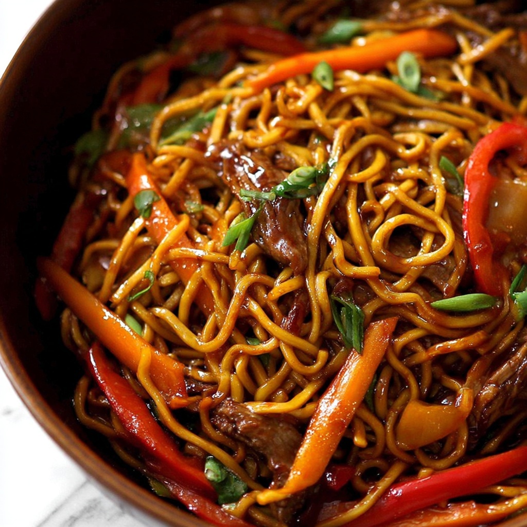 Quick Chicken Vegetable Lo Mein Recipe - Recipe Image