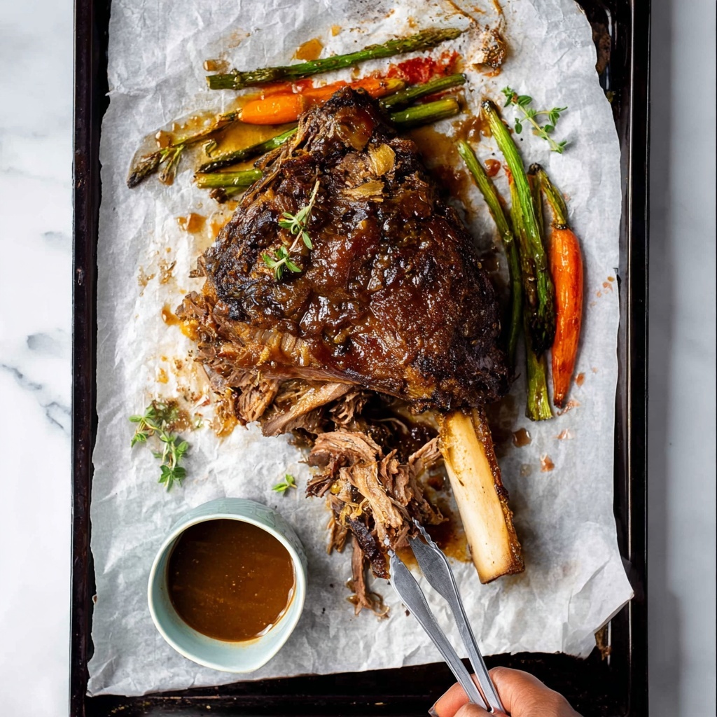 Slow Cooker Roast Lamb Leg with Gravy Recipe - Recipe Image