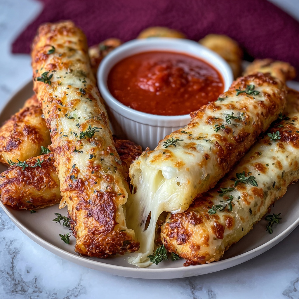 Cheesy Halloween Breadstick Bones with Spooky Marinara Dip Recipe - Recipe Image