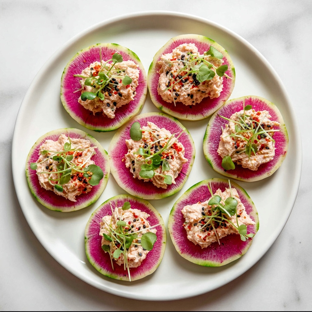 Watermelon Radish Tuna Bites Recipe - Recipe Image