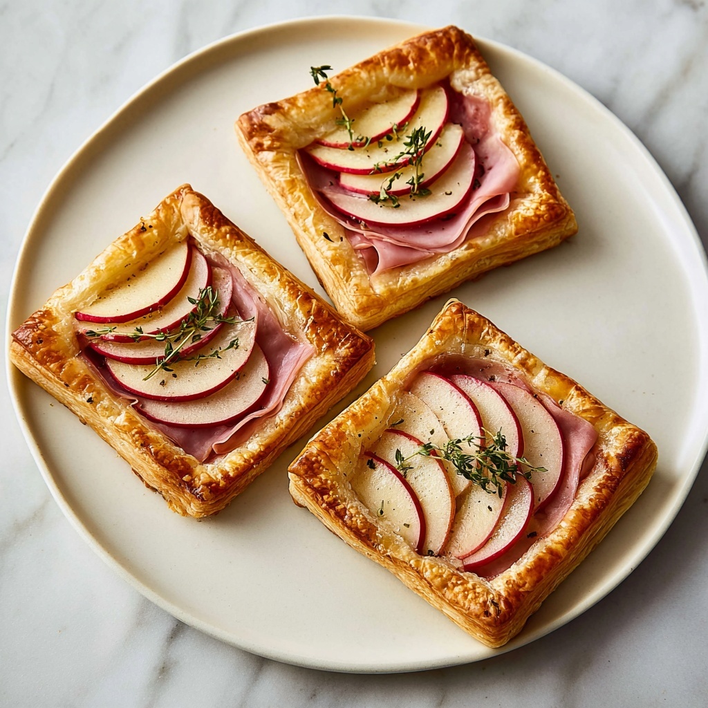 Ham & Gruyere Puff Pastry Tarts Recipe - Recipe Image