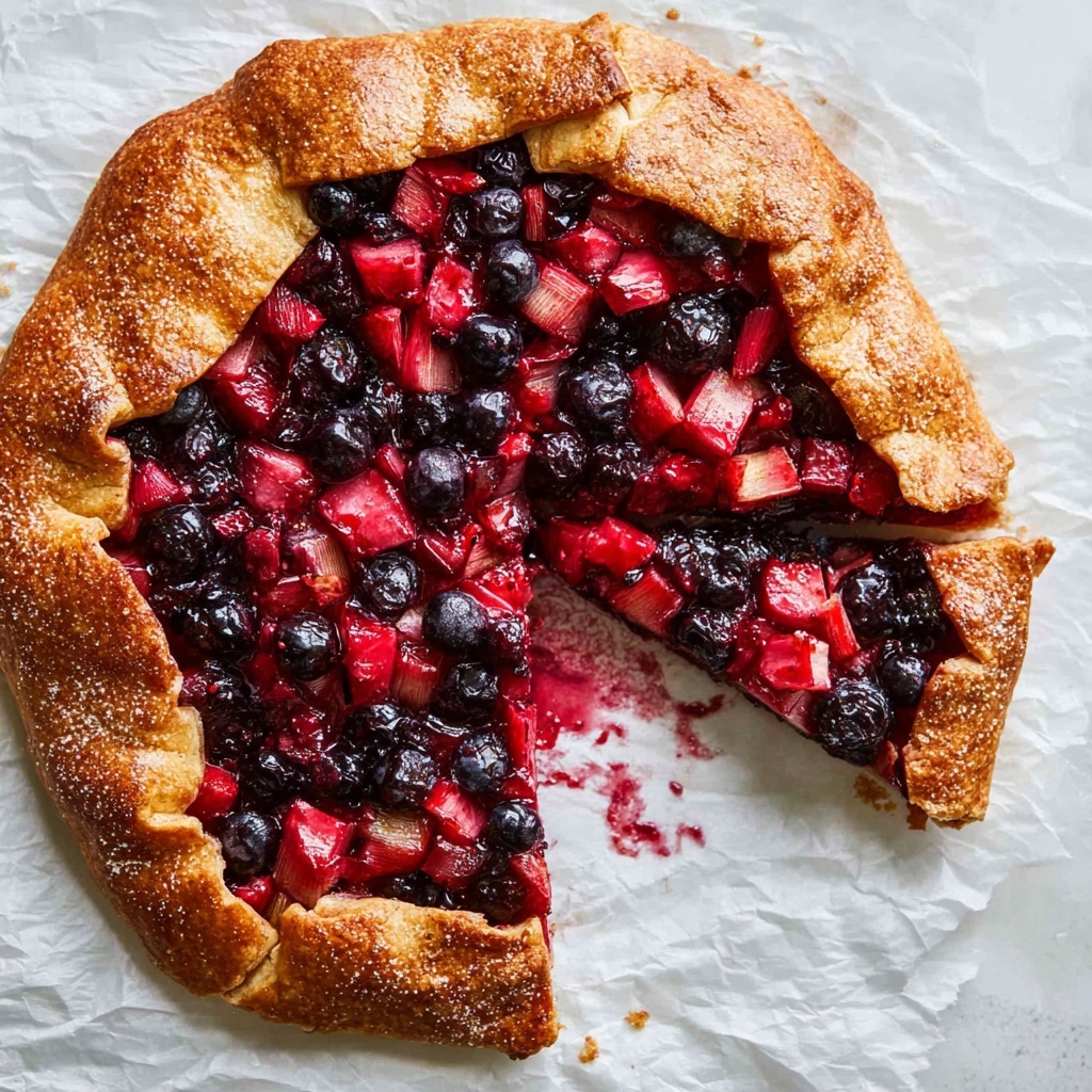 Rhubarb Blueberry Galette Recipe - Recipe Image