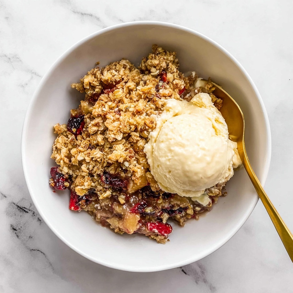 Rhubarb Crisp with Orange Zest, Cardamom, and Nut Topping Recipe - Recipe Image