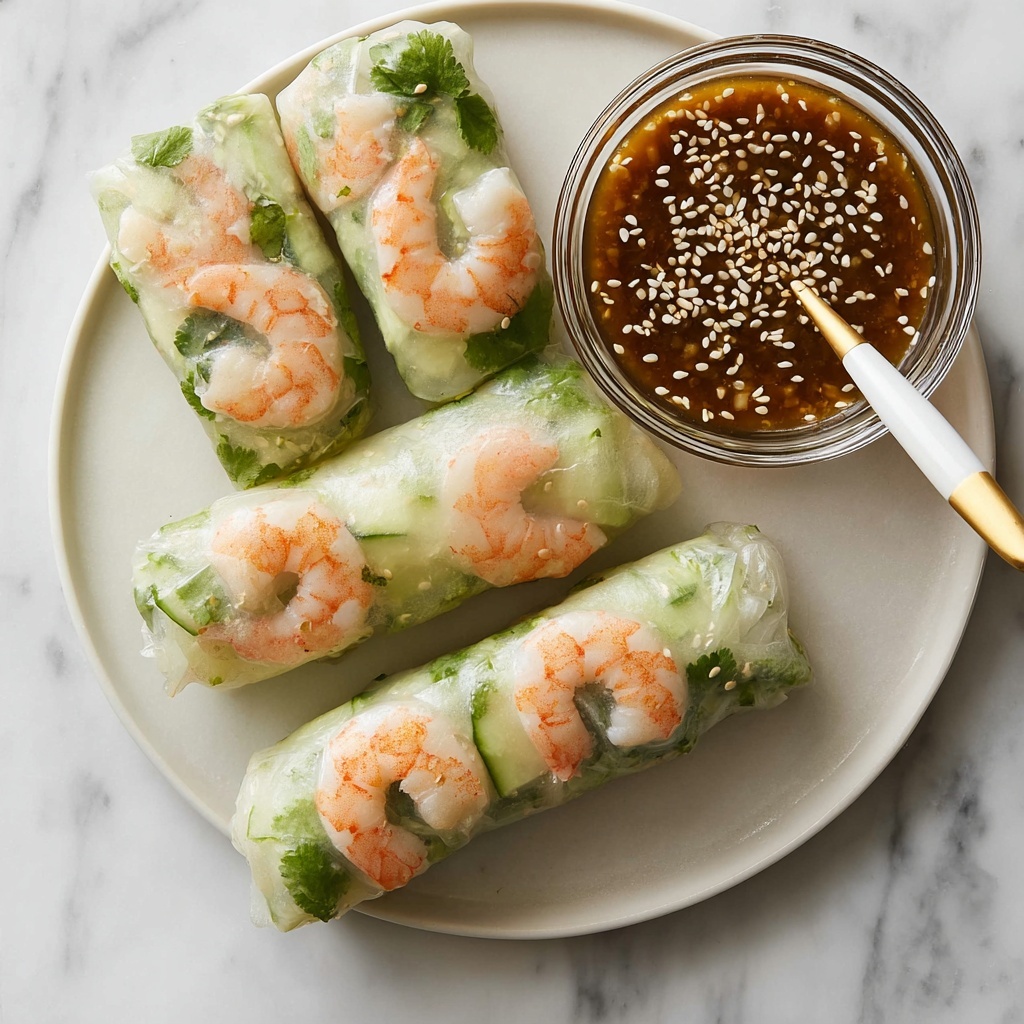 Shrimp Summer Rolls with Peanut Dipping Sauce Recipe - Recipe Image