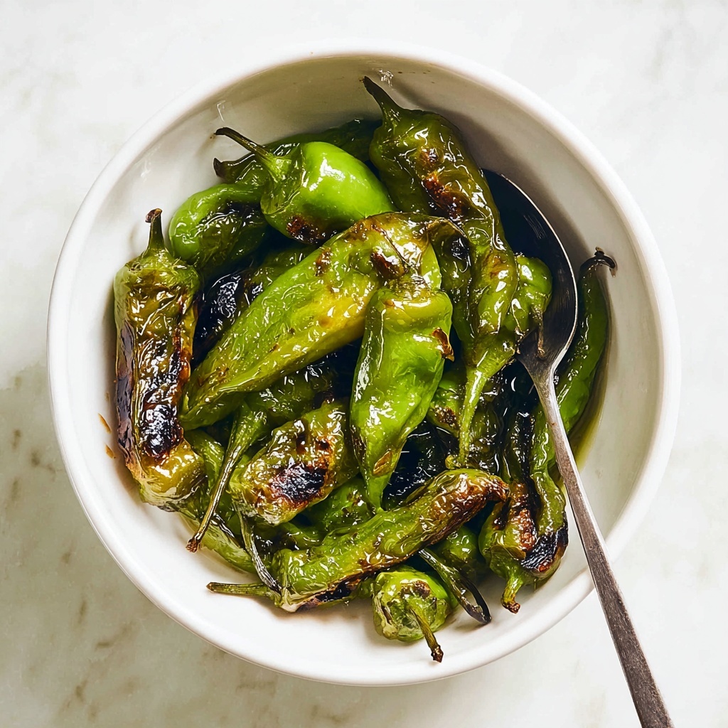 Blistered Shishito Peppers with Sea Salt, Soy Sauce, and Togarashi Recipe - Recipe Image