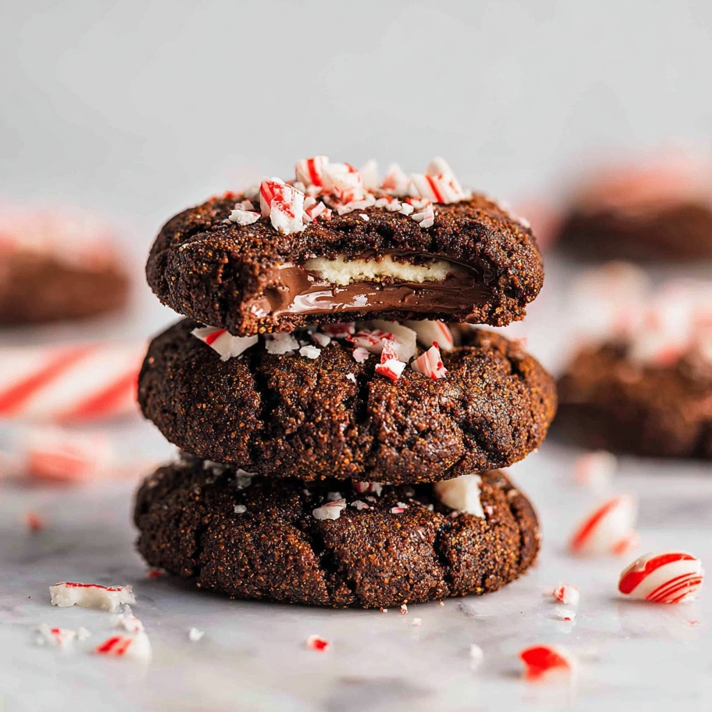 Chocolate Thumbprint Cookies with Peppermint Ganache Recipe - Recipe Image