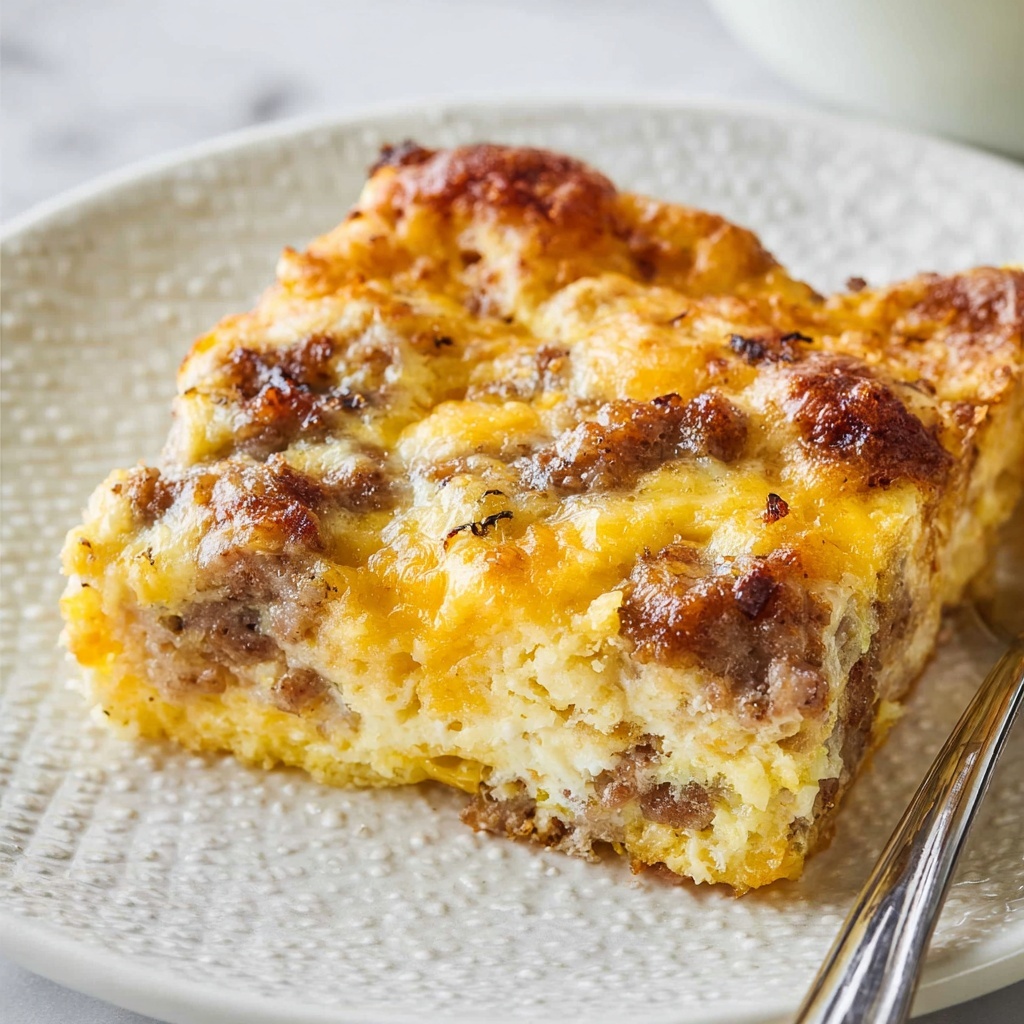 Sausage Gravy Casserole with Biscuits Recipe - Recipe Image