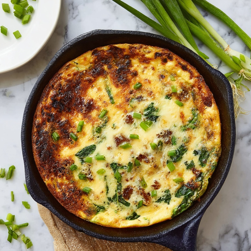 Spinach Bacon Frittata Recipe - Recipe Image