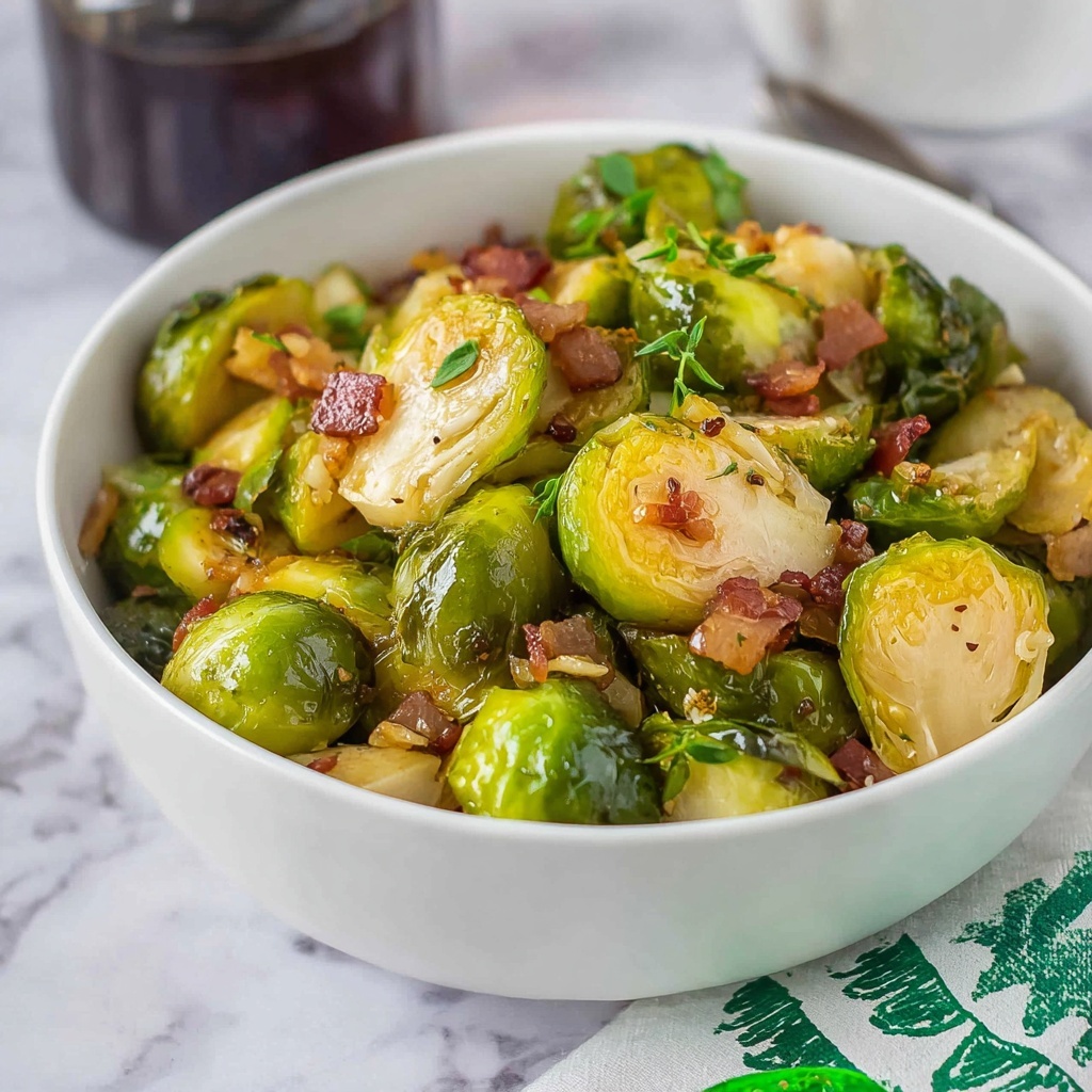 Maple Bacon Roasted Brussels Sprouts Recipe - Recipe Image
