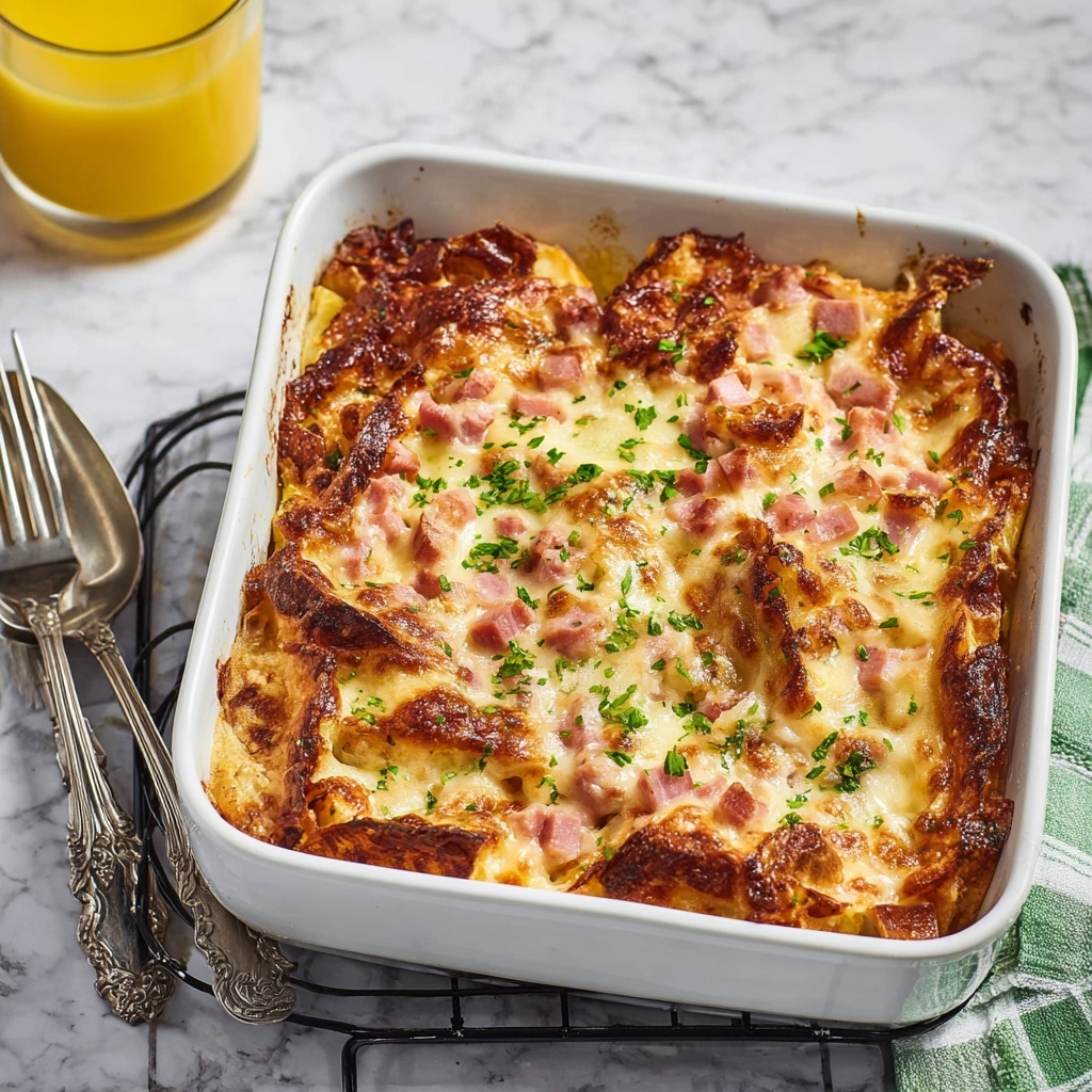 Ham and Cheese Breakfast Casserole Recipe - Recipe Image