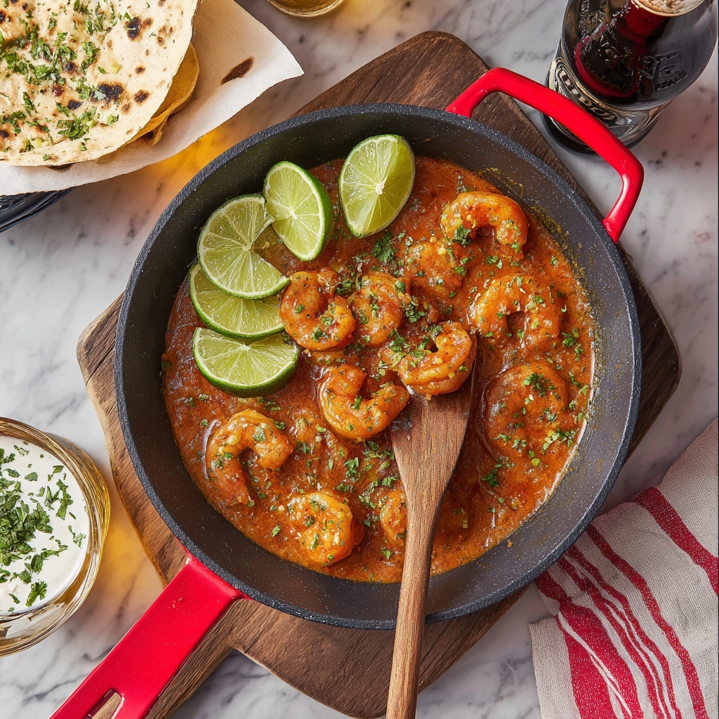 Skillet Chipotle Shrimp with Corn Tortillas and Fresh Toppings Recipe - Recipe Image