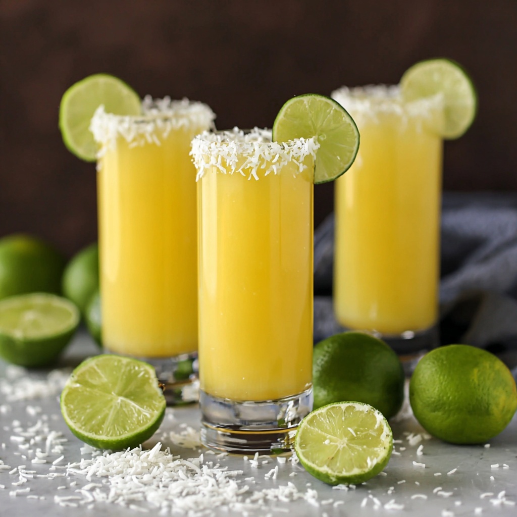 Tropical Mimosa with Coconut Water and Pineapple Mango Juice Recipe - Recipe Image