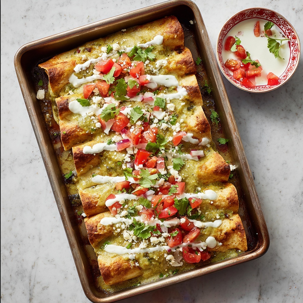 Green Chicken Enchiladas Recipe - Recipe Image