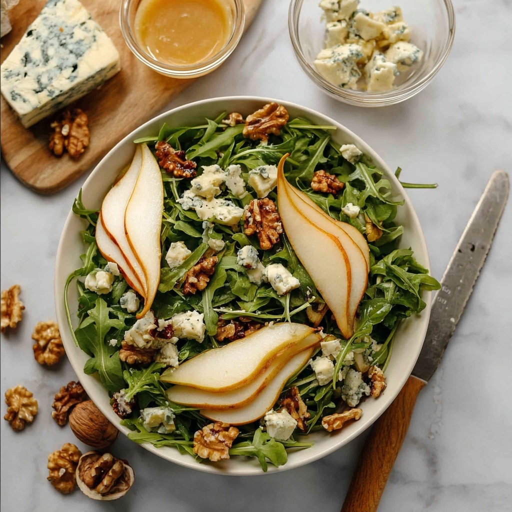 Pear Salad with Blue Cheese and Rocket Recipe - Recipe Image