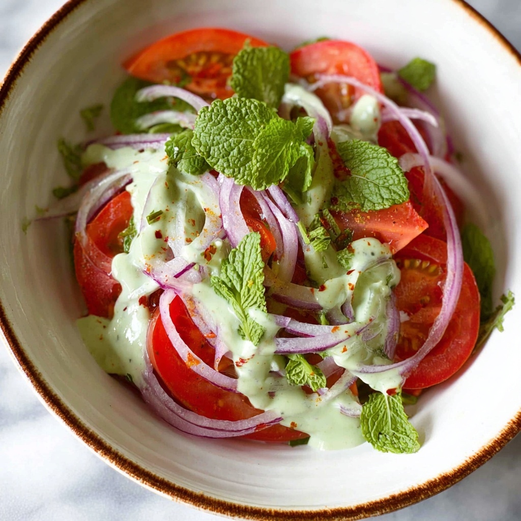 Indian Tomato Mint Salad Recipe - Recipe Image