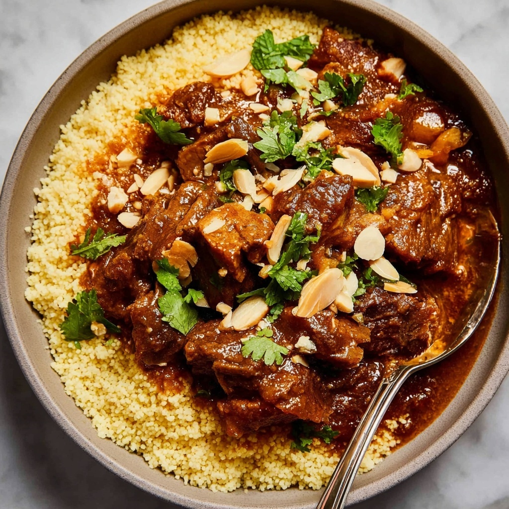 Lamb Tagine with Apricots and Spiced Couscous Recipe - Recipe Image