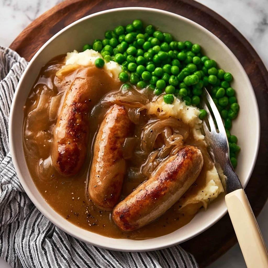 Bangers & Mash with Onion Gravy Recipe - Recipe Image